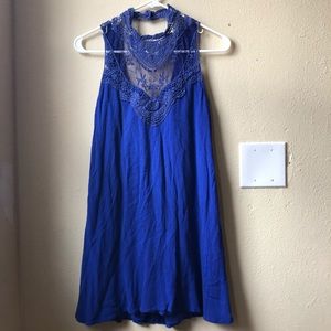 Royal blue lacy tank/dress